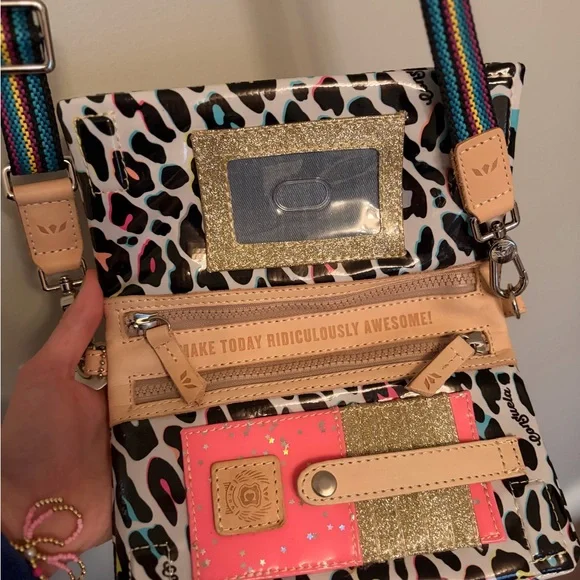 Consuela Leopard Print Crossbody Bag with Tan and Black Accents NWT! - Picture 7 of 8